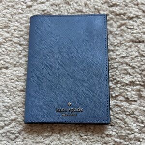 Kate Spade Navy Passport Cover with Gold Accents